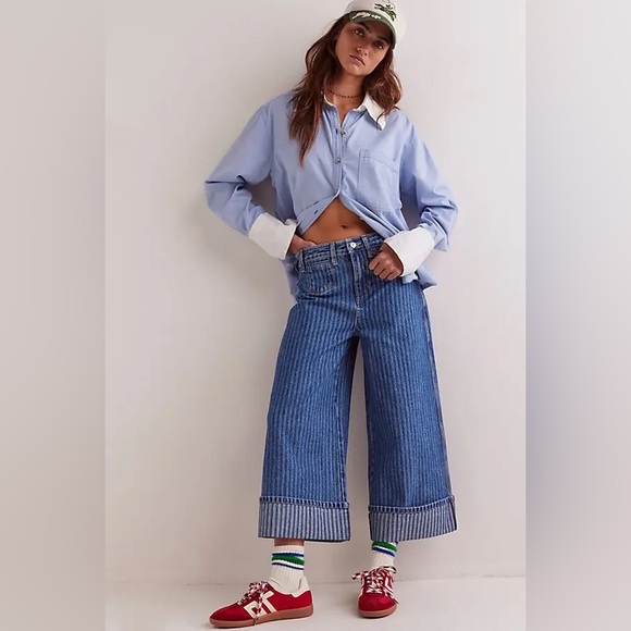 We The Free Denim - NWT We The Free Brett’s Cropped Wide-Leg Jeans ~Bittersweet Blue~